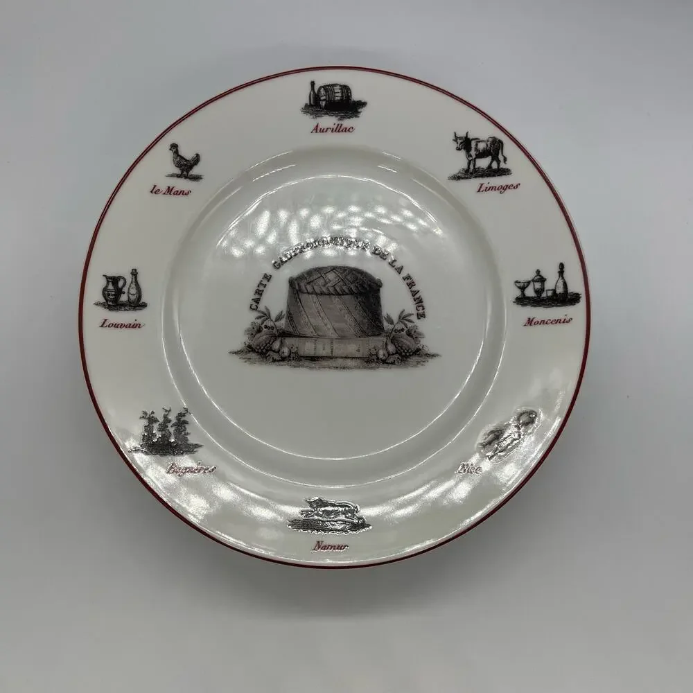 Williams Sonoma Carte Gastronomique De La France Set of 4 Salad Plates 8.25